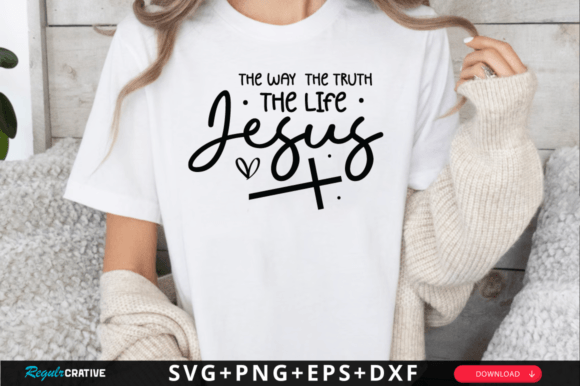 Jesus Way Truth Life SVG Design for Crafts and Graphics