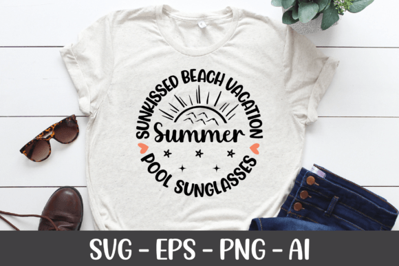 Sunkissed Beach Vacation Summer SVG for Graphics and Crafts